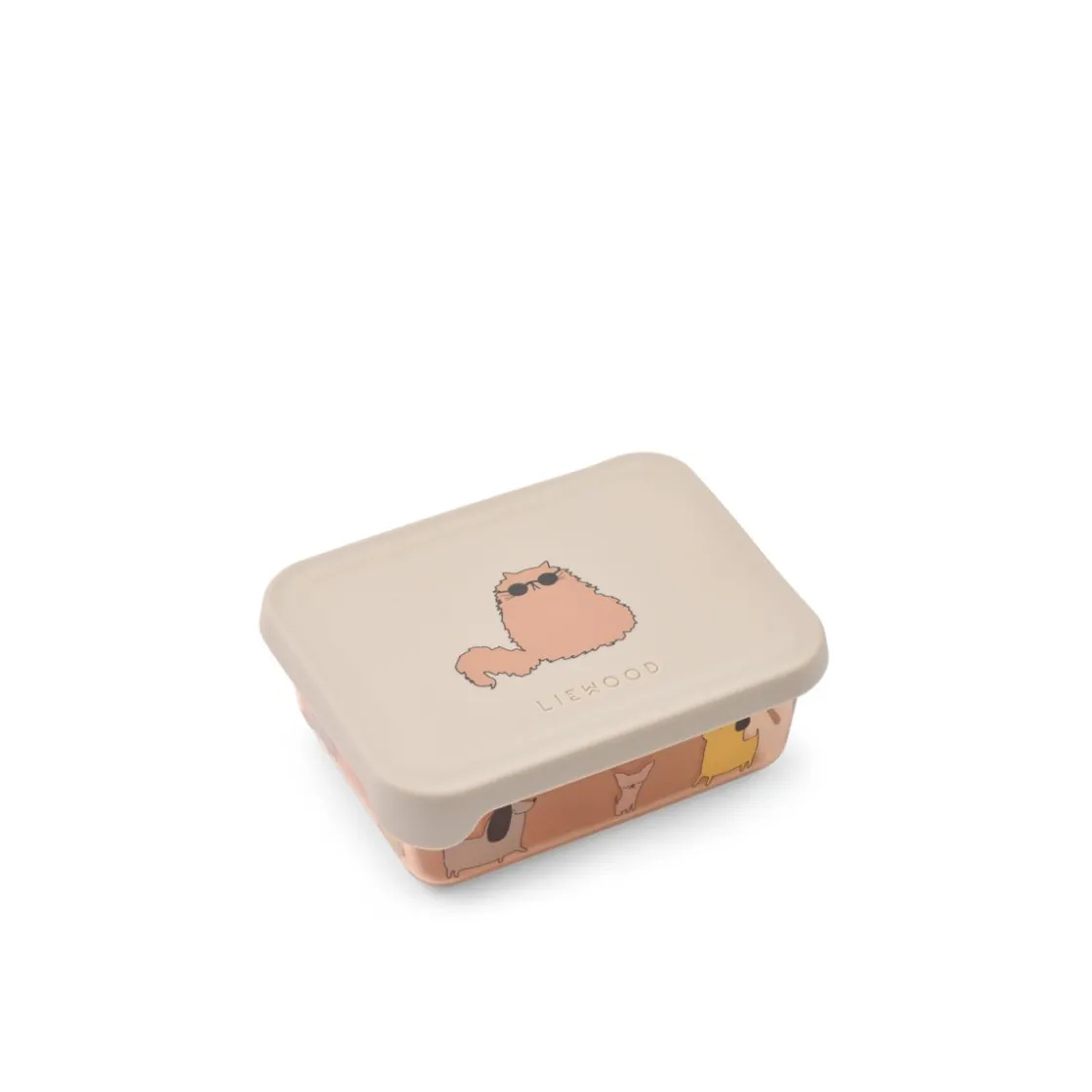 Liewood AKO Tritan-Snack-Box Cats and Dogs / Sandy Hot