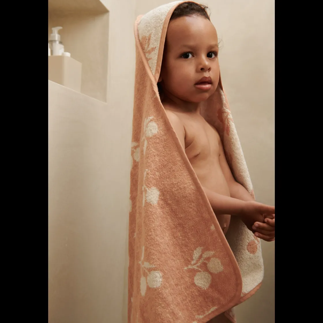 Liewood Alba Babyhandtuch mit Kapuze Peach / Sea shell New