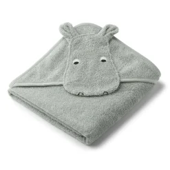 Liewood Albert Babyhandtuch mit Kapuze Hippo dove blue Online