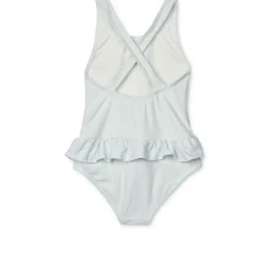 Liewood Amara Gestreifter Badeanzug Y/D stripe Pure sky / Creme de la creme Hot
