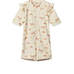 Liewood Amel Badeanzug mit Print in Jumpsuit-Passform Dream / Ecru