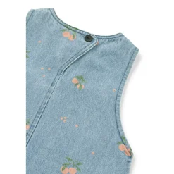 Liewood Angelica Bedrucktes Denim-Kleid Peach / Light blue denim Outlet