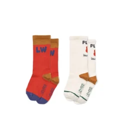 Liewood Annette Socken 2er-Pack Apple red / Creme de la creme mix Hot