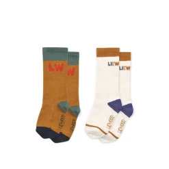 Liewood Annette Socken 2er-Pack Creme de la creme / Golden caramel mix Outlet