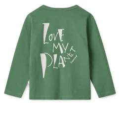Liewood APIA Langarm T-Shirt Love my planet / Dusty ivy multi mix Outlet