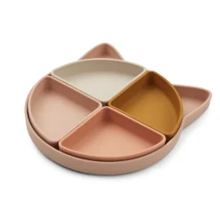 Liewood Arne unterteilter Teller Cat rose multi mix New