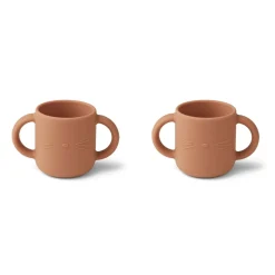 Liewood Gene Silikonbecher 2er Pack Cat / Tuscany rose