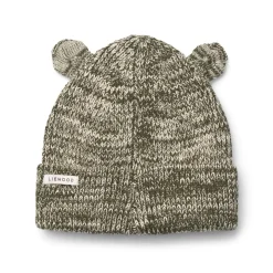 Liewood Gina Rippenstrickmütze mit Bärenohren Army brown / Sandy Discount