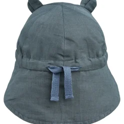 Liewood Gorm Sonnenhut aus Leinen Whale blue