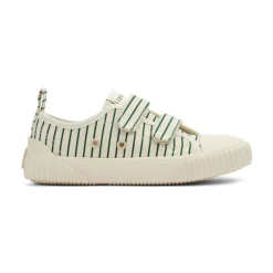 Liewood Kim Canvas-Schuh Stripe Garden green / Creme de la creme Sale