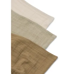 Liewood Lewis Baumwollmusselin Tuch 3er-Pack Sandy mix Clearance