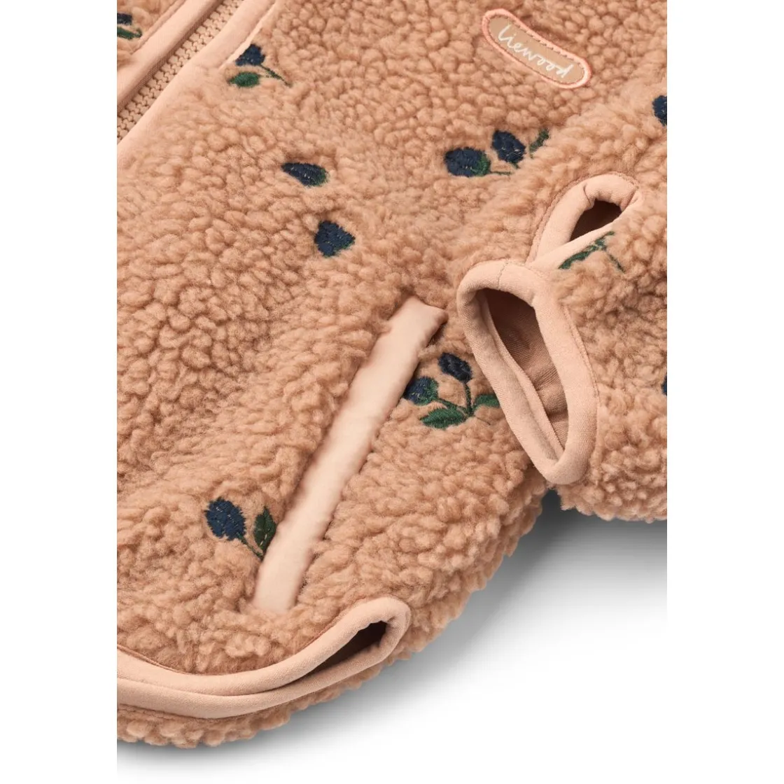 Liewood Mara Fleecejacke mit Ohren Berry / Pale tuscany / Embroidery Best