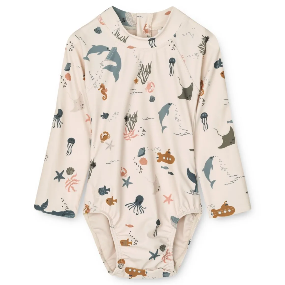 Liewood Maxime Baby-Badeanzug Sea creature / Sandy Outlet