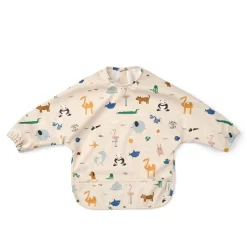 Liewood MERLE Bedrucktes Ärmellätzchen Around the world / Sandy Outlet