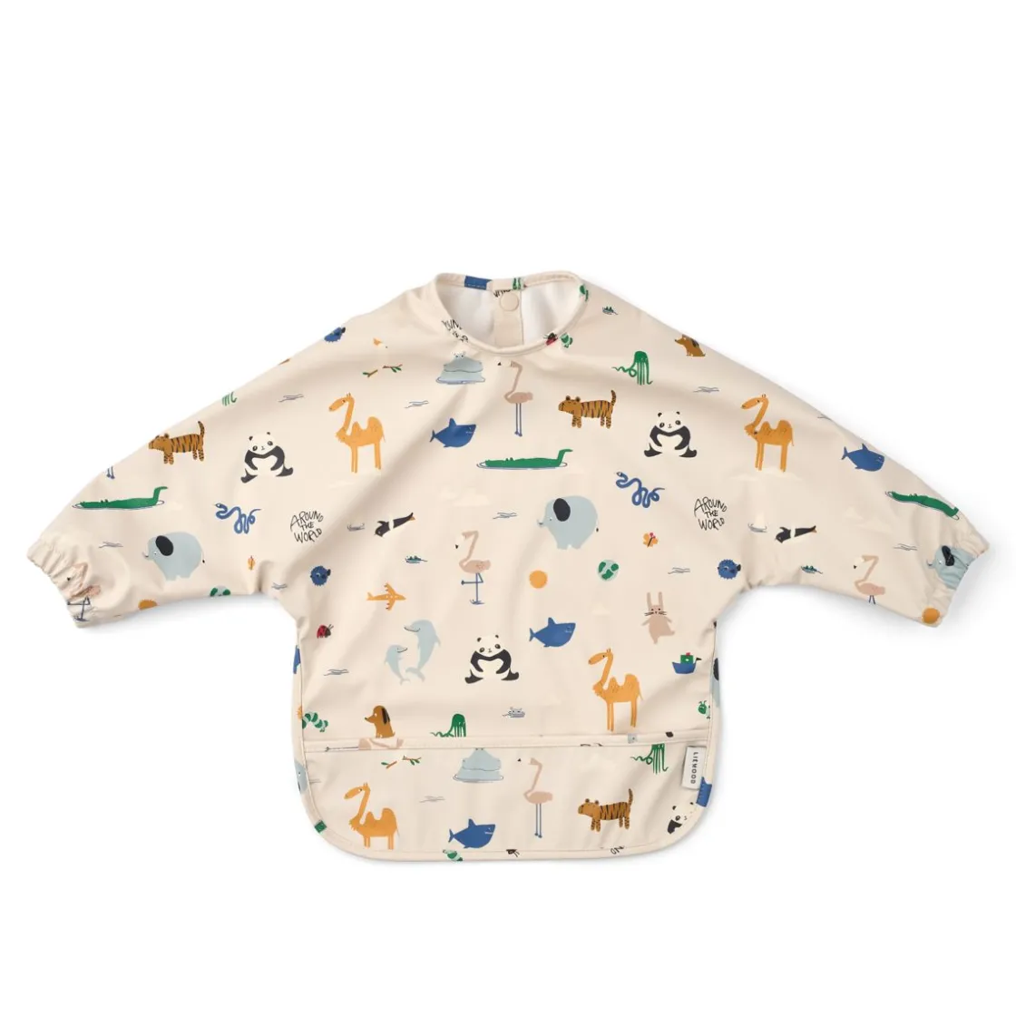 Liewood MERLE Bedrucktes Ärmellätzchen Around the world / Sandy Outlet