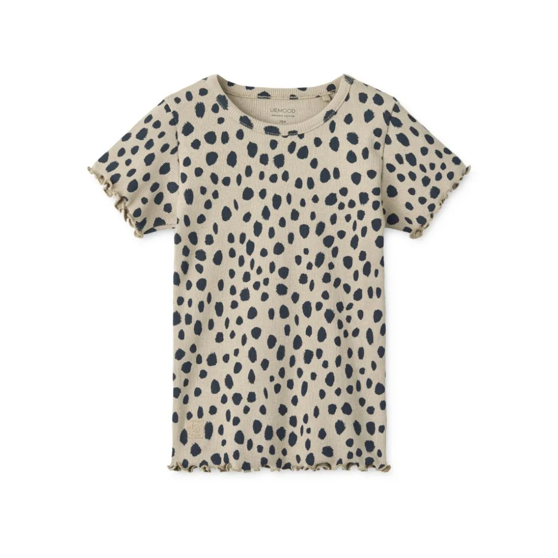 Liewood Nieve Geripptes T-Shirt Leo spots / Mist Outlet