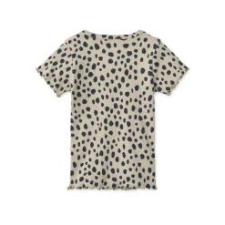 Liewood Nieve Geripptes T-Shirt Leo spots / Mist Outlet