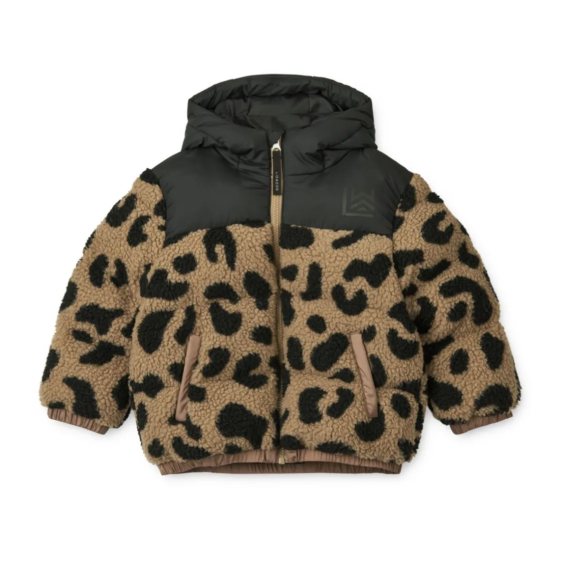 Liewood Niko Fleece-Pufferjacke Mega leo / Oat mix Online
