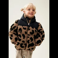 Liewood Niko Fleece-Pufferjacke Mega leo / Oat mix Online