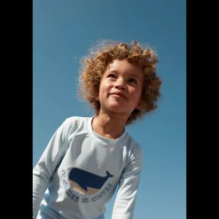 Liewood Noah Langarm-Badeshirt It comes in waves / Pure sky Clearance