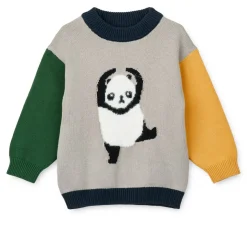 Liewood ORLANE Strickpullover mit Stickerei Panda / Mist / Classic navy multi mix Best
