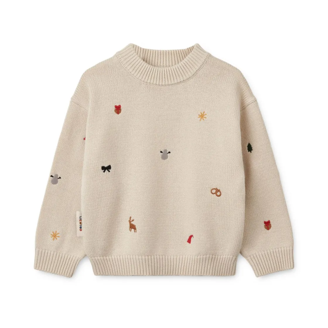 Liewood ORLANE Strickpullover mit Stickerei Holiday / Sandy Hot