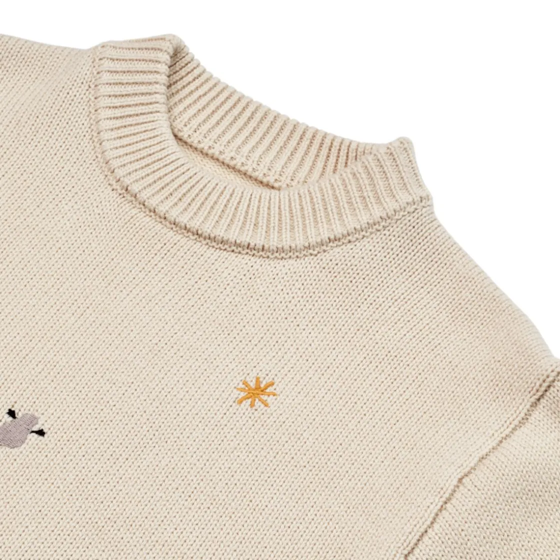 Liewood ORLANE Strickpullover mit Stickerei Holiday / Sandy Hot