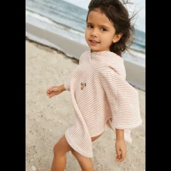 Liewood PACO Stickerei Poncho Y/D stripe Tuscany rose / Creme de la creme Outlet