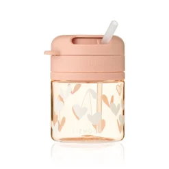 Liewood PAVIA Tritan-Becher mit Strohhalm Sweethearts / Pale tuscany Hot