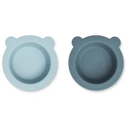 Liewood Peony Schale mit Saugnapf 2er-Pack Sea blue / Whale blue Discount