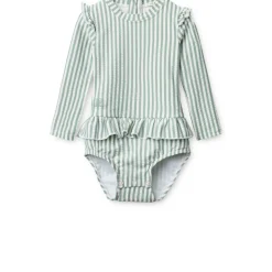 Liewood SILLE Seersucker-Baby-Badeanzug Y/D stripe Peppermint / Creme de la creme Sale