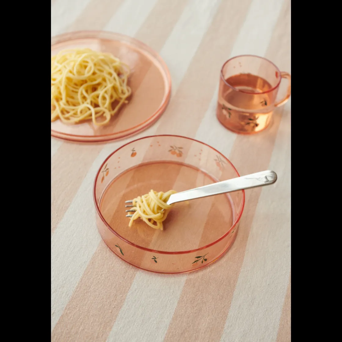 Liewood Siva Bedrucktes Tritan-Geschirrset Peach / Sea shell Outlet