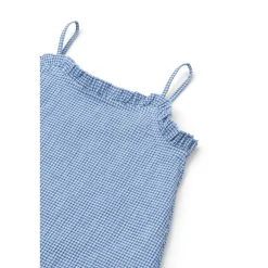 Liewood SOPHIA Seersucker-Kleid Y/D Check Riverside / Crisp white Discount