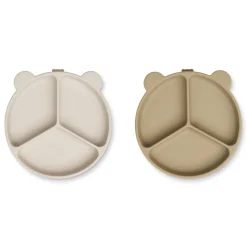 Liewood Stacy Menüteller mit Saugnapf 2er-Pack Sandy / Oat Hot