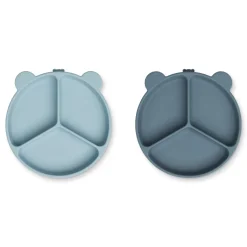 Liewood Stacy Menüteller mit Saugnapf 2er-Pack Sea blue / Whale blue Online