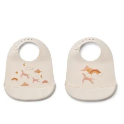 Liewood Tilda Silikon Lätzchen 2er Pack Dream / Ecru Best