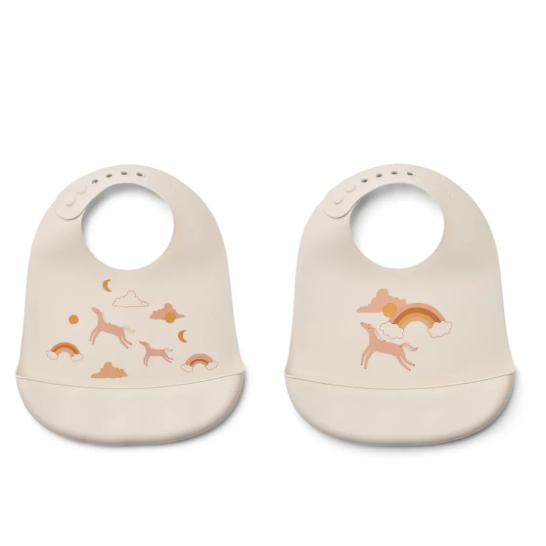 Liewood Tilda Silikon Lätzchen 2er Pack Dream / Ecru Best