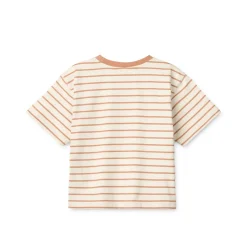 Liewood TYLER gestreiftes Kurzarm T-shirt Peach / Stripe tuscany rose / creme de la creme New