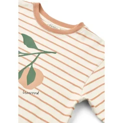 Liewood TYLER gestreiftes Kurzarm T-shirt Peach / Stripe tuscany rose / creme de la creme New