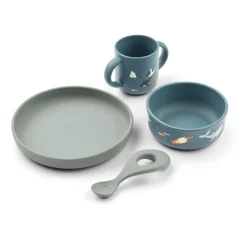 Liewood VIVI Silikon Geschirrset Arctic Sea /Ocean view Outlet