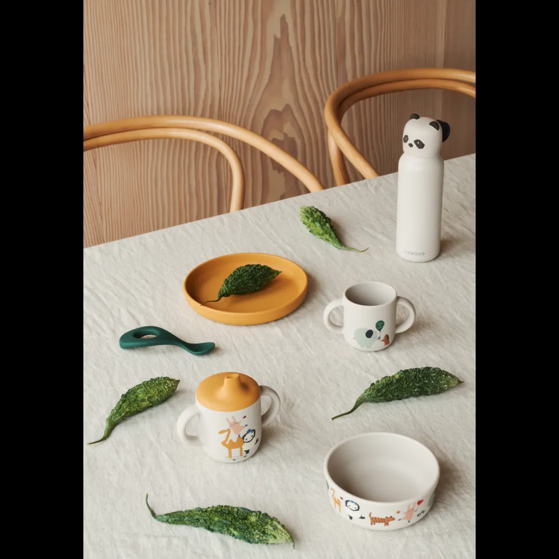 Liewood VIVI Silikon Geschirrset Around the world / Sandy Discount