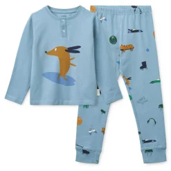 Liewood WILHELM bedrucktes Pyjama-Set Dog / fun / beach blue / mix Online