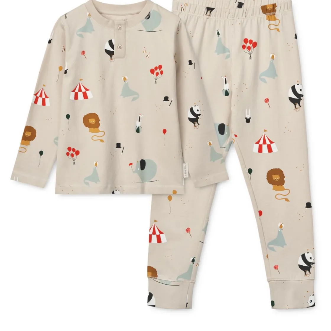 Liewood WILHELM Bedrucktes Pyjama-Set Circus / Sandy Discount