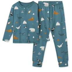 Liewood WILHELM Bedrucktes Pyjama-Set Arctic Sea /Ocean view Outlet